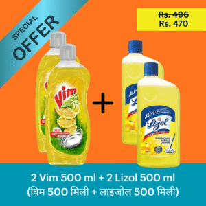 2 Vim 500 ml + 2 Lizol 500 ml