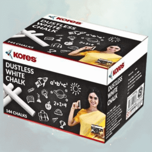 KORES Dustless White Chalks-144 pieces